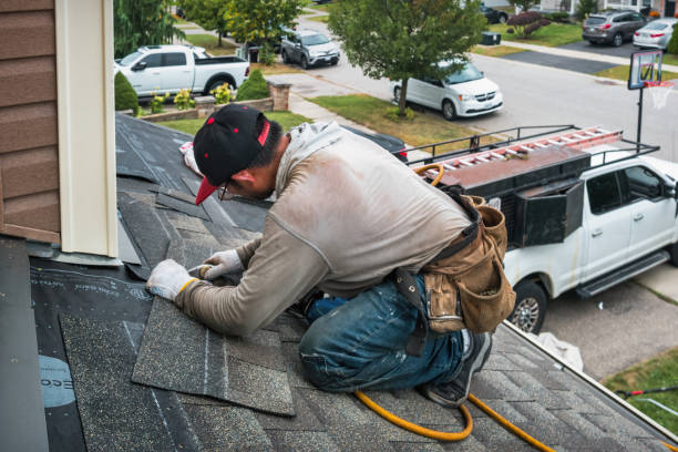 Professional Storm Damage Roof Repair technician working in Castaic, CA